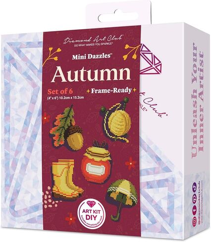 Diamond Art Club Hello Summer Mini Fazzles ، Fun Diy Diamond Painting Kit للبالغين ، قماش فن الماس للمبتدئين ، 4 "× 6" "(حزمة 6) ، DAC-MD-007 in Kuwait