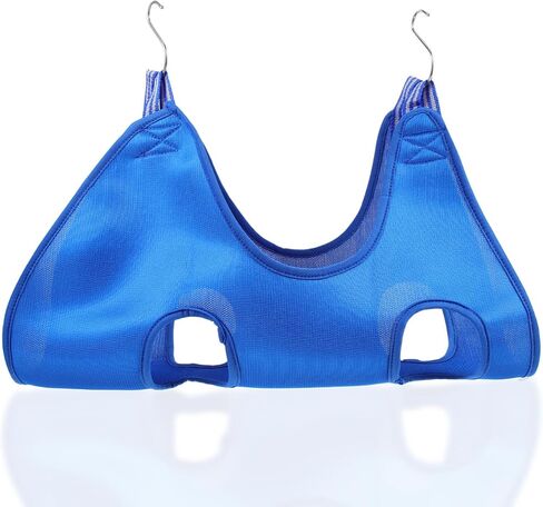 BESPORTBLE Breathable Blue Pet Hammock for Cats and Dogs Elevated Grooming Bed for Easy Nail Trimming Strong Support for Various Pet Sizes Conveniently Suspended with Metal Grommets in Kuwait