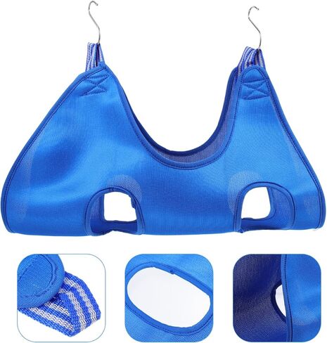 BESPORTBLE Breathable Blue Pet Hammock for Cats and Dogs Elevated Grooming Bed for Easy Nail Trimming Strong Support for Various Pet Sizes Conveniently Suspended with Metal Grommets in Kuwait