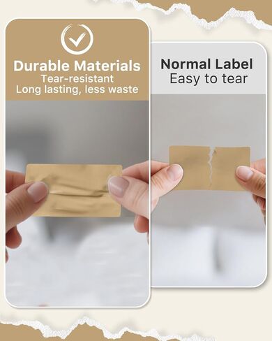 iEager 2.25x1.25 Inch Thermal Labels, Brown Durable Thermal Printer Stickers, Self-Adhesive Shipping Label Printer Sticker for Barcode, Name, Address, 1000 Labels/Roll in Kuwait