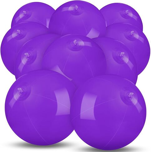 10 حزمة Black Beach Ball - 12 بوصة تنفخ اللوازم الحفلات الشاطئية للأطفال ، كرات عائمة قابلة للنفخ لحفلات حمام السباحة الصيفية ، والأنشطة في الهواء الطلق وزينة أعياد الميلاد (أسود) in Kuwait