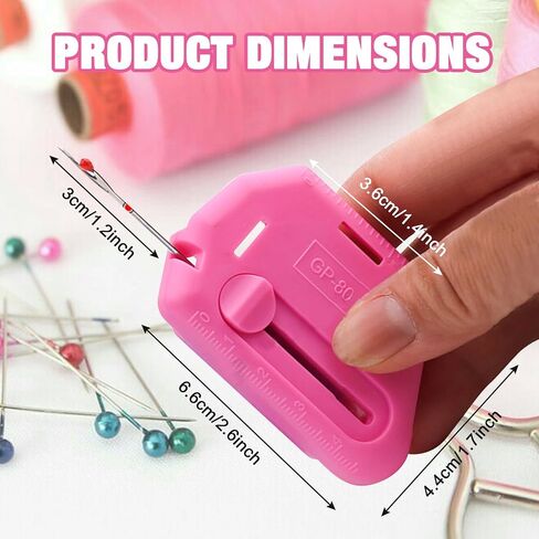 Eastrpupira 2-in-1 Adjustable Seam Guide with Built-in Seam Ripper, Stitch Remover Tool, Multifunctional Hemmer Guide with Scale (Pink) in Saudi Arabia