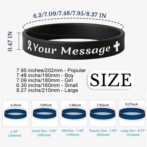 10/30/50/100 PCS Custom Silicone Wristbands for Events, Party, Awareness, Personalized Multi-color Bracelets Bulk in Kuwait