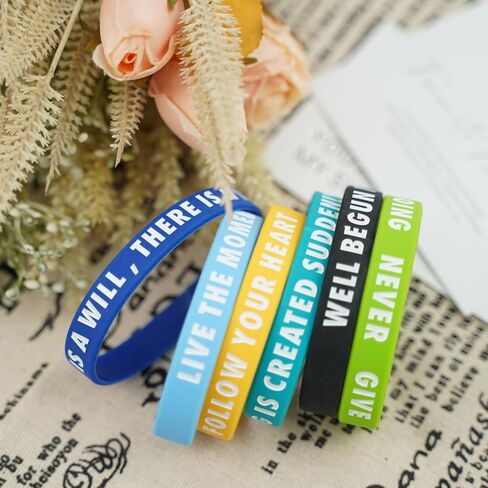10/30/50/100 PCS Custom Silicone Wristbands for Events, Party, Awareness, Personalized Multi-color Bracelets Bulk in Kuwait