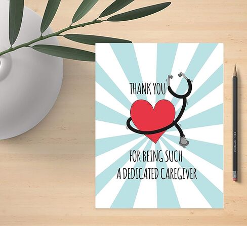 Andaz Press National Caregivers Day Jumbo Card, Dedicated Caregiver, 8.5 x 11 inch Blank Greeting Card with Envelope, Caregiver Appreciation Day Card Thank You Card For Caregiver, Nurse, 1-Pack in Kuwait
