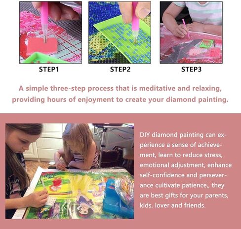 Diymood DIY 5D Diamond Painting Kits for Adults Parrot - Diamond Art Kits for Adults Flower | Full Drill Round | Crystal Mosaic Picture | Beginner | Home Wall Decor | 12x16 inch in Saudi Arabia