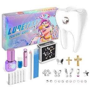 Luretrap Tooth Gem Kit with 30pcs Crystal for Sparkling Smiles Jewelry Making Kits