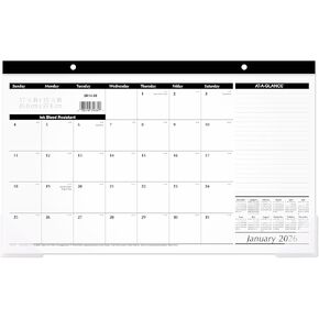 AT-A-GLANCE 2026 Desk Calendar, Monthly, Desk Pad, 17-3/4" x 11", Compact (SK140026)