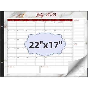 تقويم مكتب كبير 2025-2026 تقويم المكتب 22 "× 17" يوليو 2025 - ديسمبر 2026