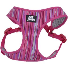 Coastal Pet Ribbon Designer Wrap Adjustable Dog Harness - Large & Small Dog Harness - Breathable Mesh Harness for Dogs Pet Supplies for Dogs - Pink Flamingo Stripe, 5/8" x 16-19"