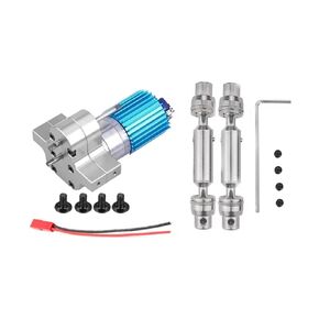 Compatible with WPL for MN Rc Car Metal Gearbox with Metal Teeth 370 Gearmotors Semi Trucks for Pickup Trucks Drive Shafts RC Car Accessories(White)