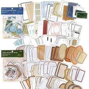 200pcs Memo Memo Material Pack Collection Series for Scrapbooking ، Junk Journal Supplies DIY Art Crafts Bullet Journal Diary Blanne (Multicolor)