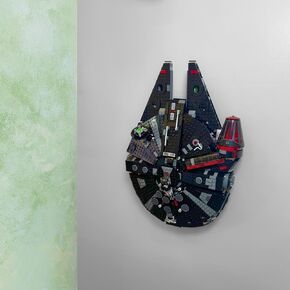 Wall Mount Compatible with LEGO Star Wars 75389 The Dark Falcon – Premium Display Bracket for Rebuild the Galaxy Models – Wall Display Mount Hook (Model Not Included)