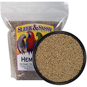 SLEEK & SASSY Hemp Seed (sterilized) for Birds (3 lbs.)