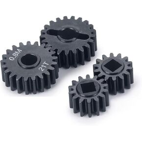 RC Spare Part Compatible with Axial for SCX10 III for Capra AXI3000 AXI3004 1/10 RC Crawler Car Upgrade Parts 4PCS Metal Portal Axle Gear 14/21T 12/23T(12T 23T)