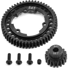 RC Upgrade Parts for Traxxas 1/5 for X-Maxx 1/7 XO-1 1/10 for Maxx 1/10 for E-Revo 2.0V XL 54T+18T RC Car Mod Hardened Spur Gear Kit