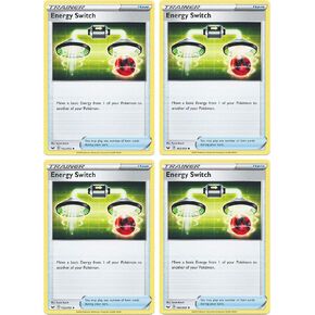 Pokemon Card - Energy Switch - Sword and Shield Base - x4 Card Lot Playset - 162/202 Uncommon