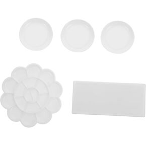 Gadpiparty 1Set Blossom Shaped Pigment Tray of Color Mixing Trays for Gouache Watercolor Painting for Art Projects Crafts Makeup Parties