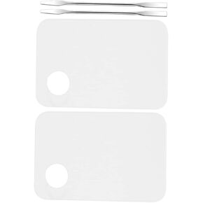 SAFIGLE 2Sets Makeup with Spatulas Durable Color Mixing Tool for Cosmetics Nail Art Easy to Clean Mixing Palette for Professional Home Use