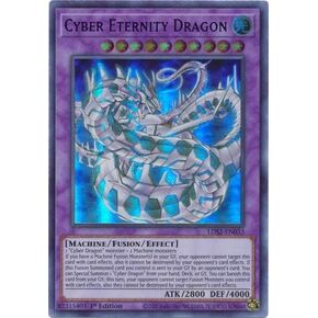 Cyber Eternity Dragon (Blue) - LDS2-EN033 - Ultra Rare - 1st Edition - Collectible Card - 1 Piece