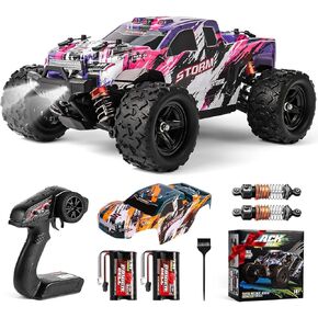 1:18 Scale RC Cars for Adults and Boys, 40KM/H Fast RC Cars 2.4Ghz Remote Control Car, 4X4 Off-Road Waterproof Monster RC Truck, Remote Control Truck with 2 Rechargeable Batteries and 2 Shells