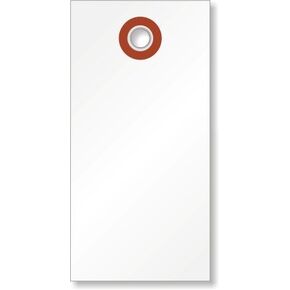 SmartSign (Pack of 1000) 3.25 x 1.625 inch “White" Blank Tyvek Shipping Tags with Metal Eyelets, Size #2, 8 mil Thick Tyvek, Made in USA