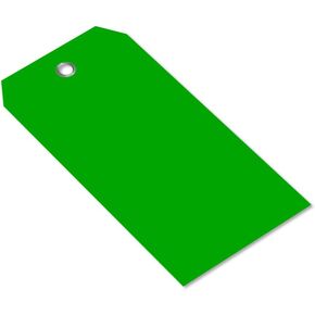 SmartSign Red Plastic Tags with Pre-Attached Wires - 25-Pack, 4.75" x 2.375", Size#5, 10 mil Thick Tear-Proof Polylith Plastic Tags with Metal Eyelet, Writable Blank Tags for Shipping, Labeling