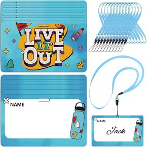TaoBary 50 Pcs VBS 2025 Live It out VBS Name Tags with Activity Rope 2 x 3 Combines the Fun and Adventure of Camp Life