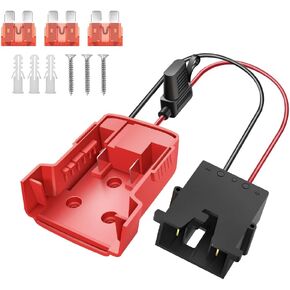 Battery Adapter 18V for Power Wheels Adapter Compatible with Milwaukee Battery with Wire Harness Connector Compatible with Peg-Perego Children Ride-on Car, 12AWG Wire with 40A Fuse in Kuwait