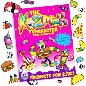 Kozmik World Magnet Toy - Craft Kit for Kids - Kozmik Character Konstruction Kit - Magnetic Play Set - 100+ Magnetic Pieces - Magnets for Kids & Adults - Screen Free Fun