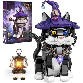 Ideas Harry Magic Cat Animal Building Set, Compatible with Lego Adults Collectible MOC Cat Model STEM Potter Toy for Home Decor,Creative Gift for Kids Boys & Girls 8-16 (1128 PCS)