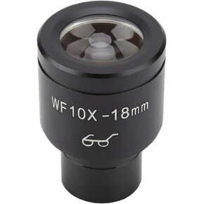 WF10X 18mm Biological Microscope Wide Angle High Eyepoint Eyepiece Lens 23.2mm Mounting Size for Biological Microscopy
