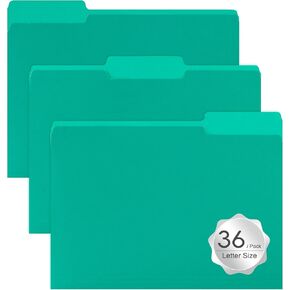36 Packs Colored File Folders,1/3 Cut Tabs File Folder,Cherry Pink File Folders,Manila File Folders,Two-Tone File Folder for Office School Business