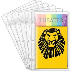 Page Protectors with Cover, for Broadway Play Program and Theater Programs, Fit 5.5 x 8.5 Programs from Mid 1980s to Modern, Binder Sleeves, 40 Pack