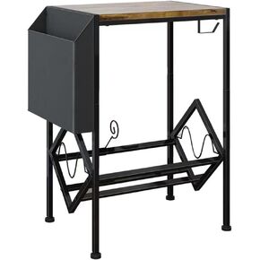 Iron Double-Layer Shelf for Household Newspapers and Magazines Storage