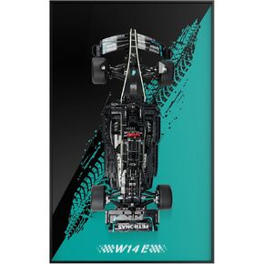 Display Wallboard for Lego Speed Champions Ultimate Formula 1 Collector's Pack, Wall Mount for Collectible F1 Model Car Kit (Car Not Included) Space-Saving Easy Assembly Creative Home Decor