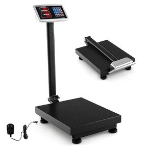 S AFSTAR Computing Digital Platform Scale, 0.1 Lbs Accuracy Floor Scale with Price Calculator & LB/KG Unit Conversion, 660 Lbs Commercial Digital Scale for Weighing,Luggage,Package & Shipping