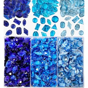950 Pcs Gradient 3 Colors Acrylic Large Sew on Rhinestones Setting Crystal Gems Diamond Stone 2 Holes Flatback Rhinestones for Jewelry Clothes Shoes Bag Costume (Red)