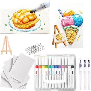 Hyoiio Magic Puffy Paint - الرسم ثلاثي الأبعاد سحر القماش الإسفنج ، طقم الطلاء الملمس النهائي ، DIY Bubble Drawing Pens Art Supplies