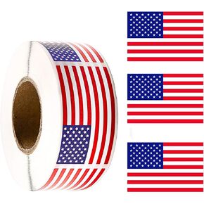 250PCS American Flag Gift Stickers 4th of July Envelope Seal Stickers USA Patriotic Label Stickers for Card Candy Bag Gift Wrap Independence Day Party Decoration Favor