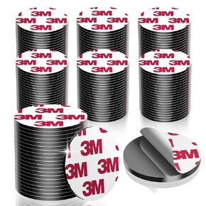50 Pcs Strong Double Sided Adhesive Pads, Made of 3M, Heavy Duty Circular Sticky Mounting Foam Tape, 0.12" Thick, 1.57" - Waterproof & Weather-Resistant for Car & Home Décor