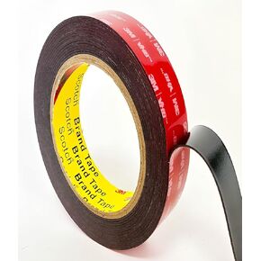 3M VHB 5952 Double Sided Mounting Foam Tape Black 1inch x 15feet Acrylic Adhesive Automobile Vehicle Tape Home Decor (1inch x 15feet)