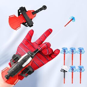 Spider Web Gloves Shooters Costume Toy for Kids Fidget Toys Wrist Toy Cheap Cool Stuff Gadgets String Gloves Shooters Fun Funny Party Cosplay Gift Cool Stuff Gifts for Age 8-12 Years Old