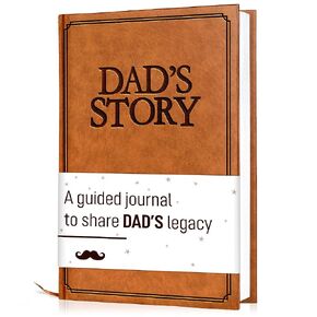 Gifts for Dad from Daughter, Son - Personalized Father's Day Gifts for dad, Husband, Men - Birthday gifts for dads, Dads Birthday Gift Ideas - Dad Story Book to Fill Out, Dad Guided Journal Life Story