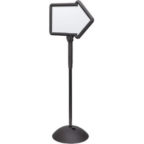 Safco Write Way Dry Erase Board Rectangle Sign, Rectangular Dual-Sided and Magnetic for Indoor and Outdoor Use, 65"in Height, Black