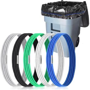 5Pcs Trash Can Rubber Bands,Large Rubber Bands for Trash Cans 5 Color Heavy Duty Bands for Kitchen Bathroom Fits 55-96 Gallon Trash Cans for Home Office School Indoor