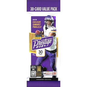 2024 Panini Football Prestige HUGE Factory Sealed Jumbo Fat Cello Pack Includes (30) Cards Including 4 RC,4 Inserts & 2 Parallels! Look for RCs&Autos of Box Nix, Jayden Daniels, Malik Nabers & More