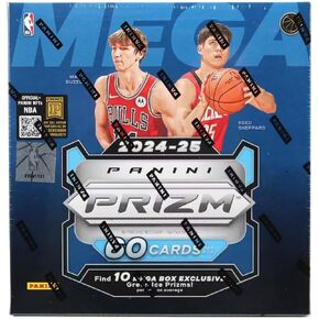 2024-25 NBA Prizm Basketball Trading Card 6 Pack Hobby MEGA Box (Ten Green Ice Prizms Per Box!)