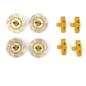 Wheel Brake Disc Parts, Consistent Braking Upgrade Accessory for Unlimited Desert Racer UDR 1/7 RC Car Simulation Decor (Yellow)