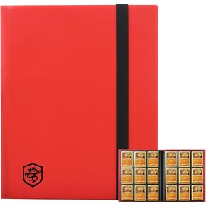 9-Pocket Trading Card Binder, 360 Pocket Card Album for Standard Size Cards, Side-Loading Collector Folder for TCG, MTG, Sports, and Game Cards – Black